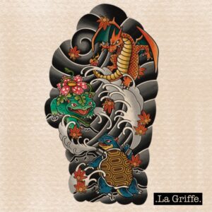 Dracaufeu, Florizarre & Tortank - Trad Japonais