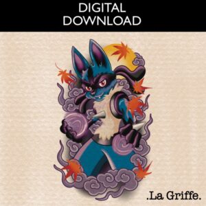 Gastly Haunter Gengar TATTOO STENCIL – DIGITAL DOWNLOAD