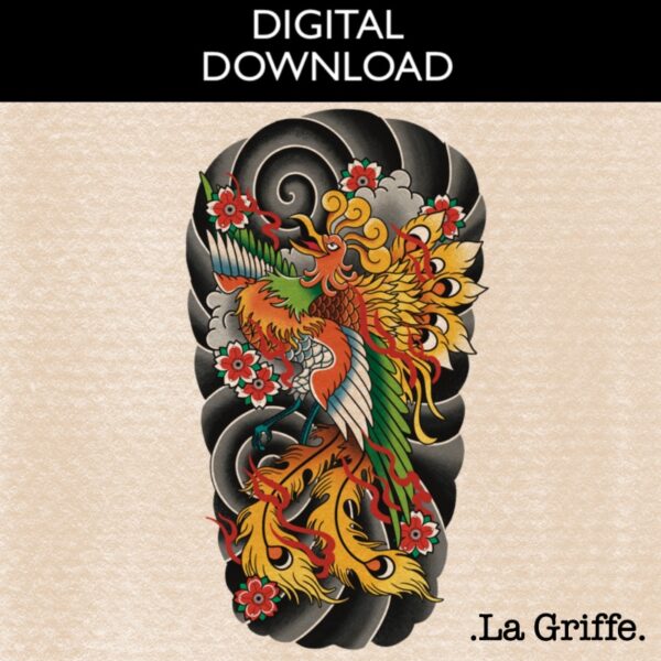 Ho-oh TATTOO STENCIL – DIGITAL DOWNLOAD